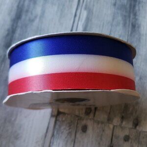 Unused - Offray Red White and Blue Ribbon 50 yards